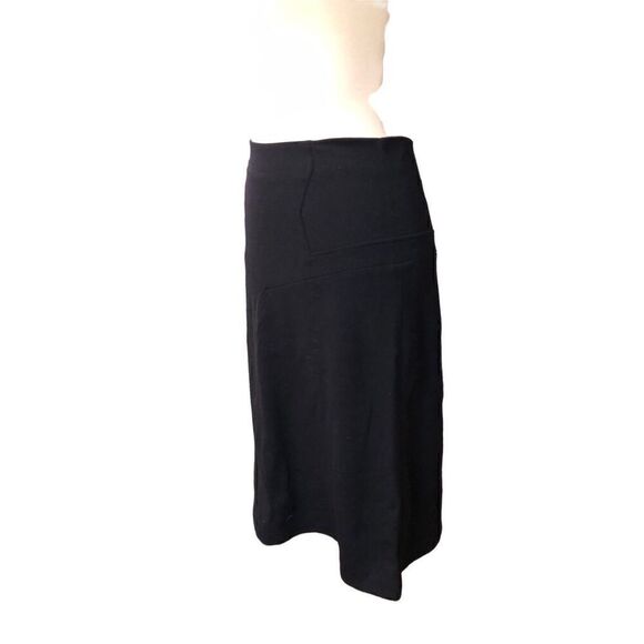 Diane von Furstenburg  black wool silk blend a line midi skirt size 8 - Picture 6 of 8